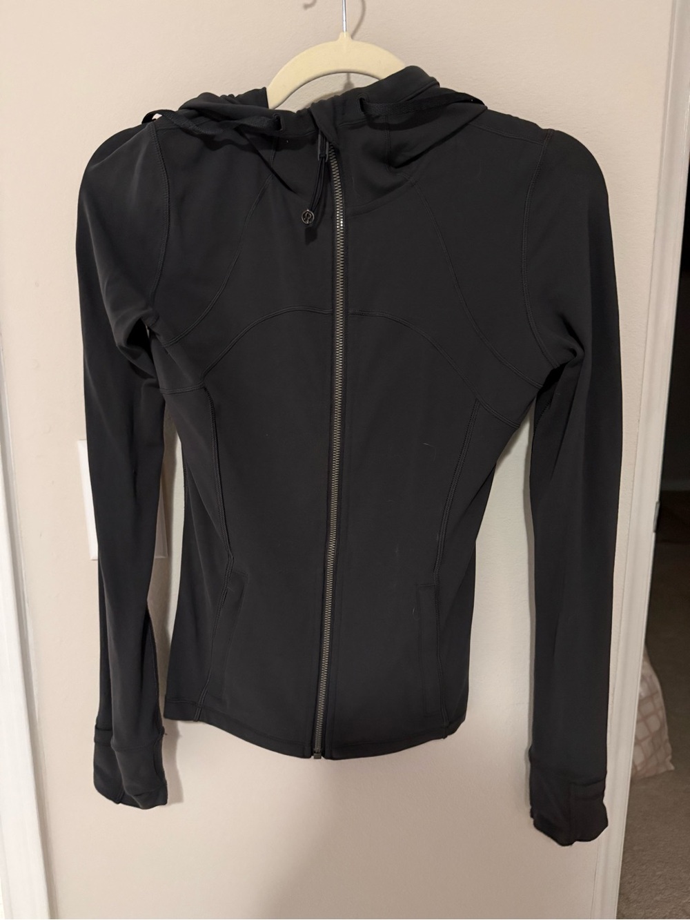 lululemon athletica gray Hooded Zip-Up Jacket
